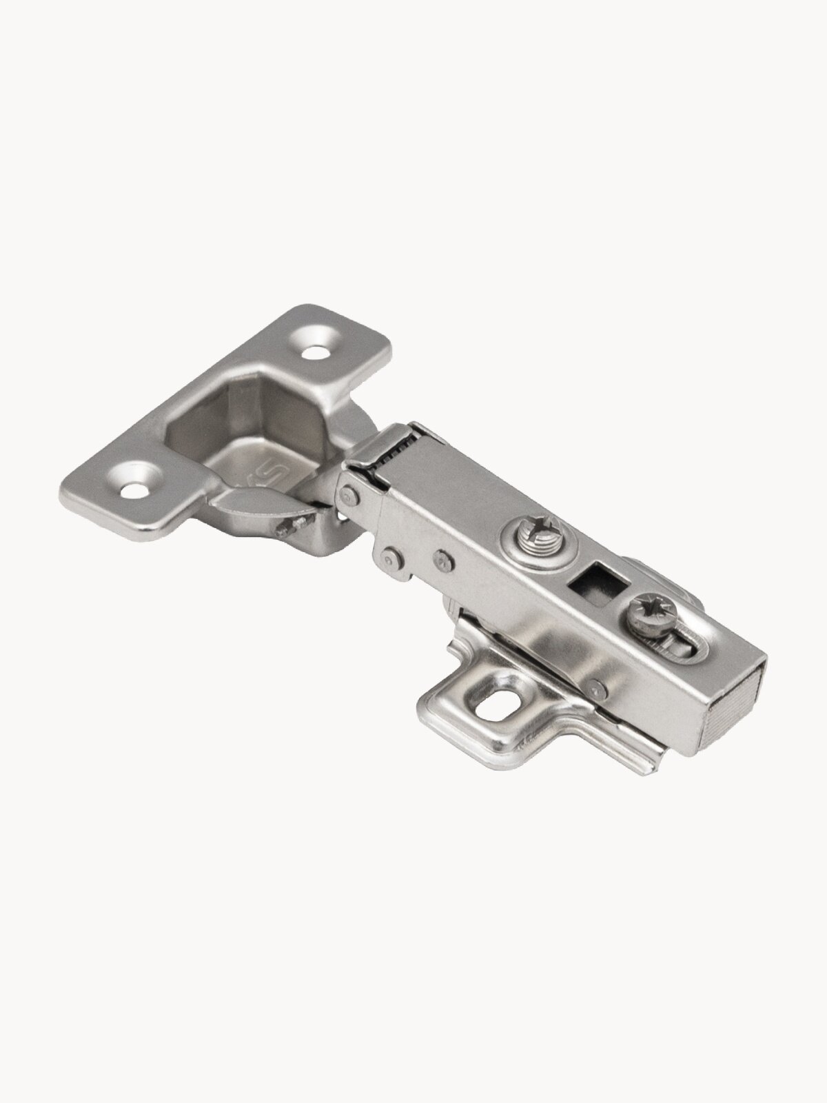 Петли мебельные с доводчиком накладные clip-on AKS угол открывания 100 градусов, присадка 45 мм, 4 шт