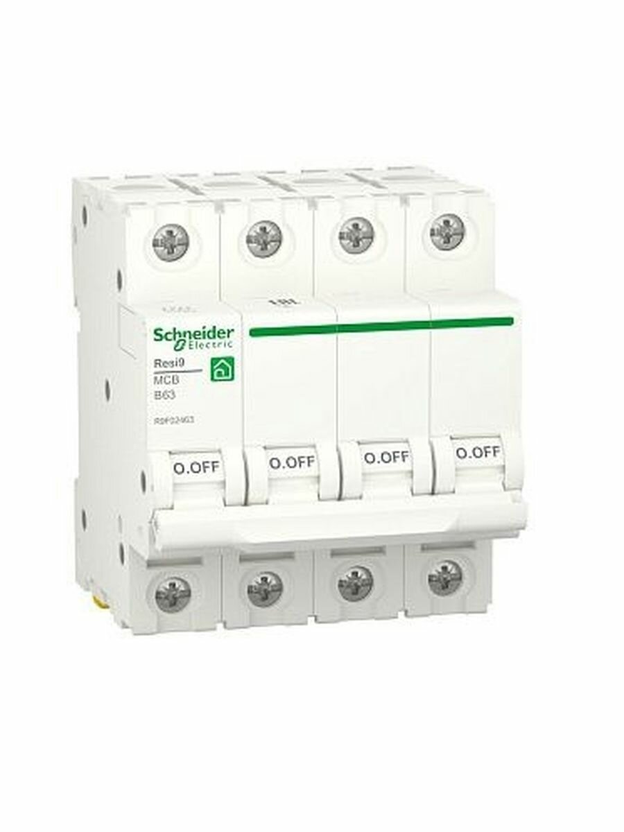 Schneider Electric RESI9 Автоматический выключатель (АВ) B 63А 4P 6000A R9F02463