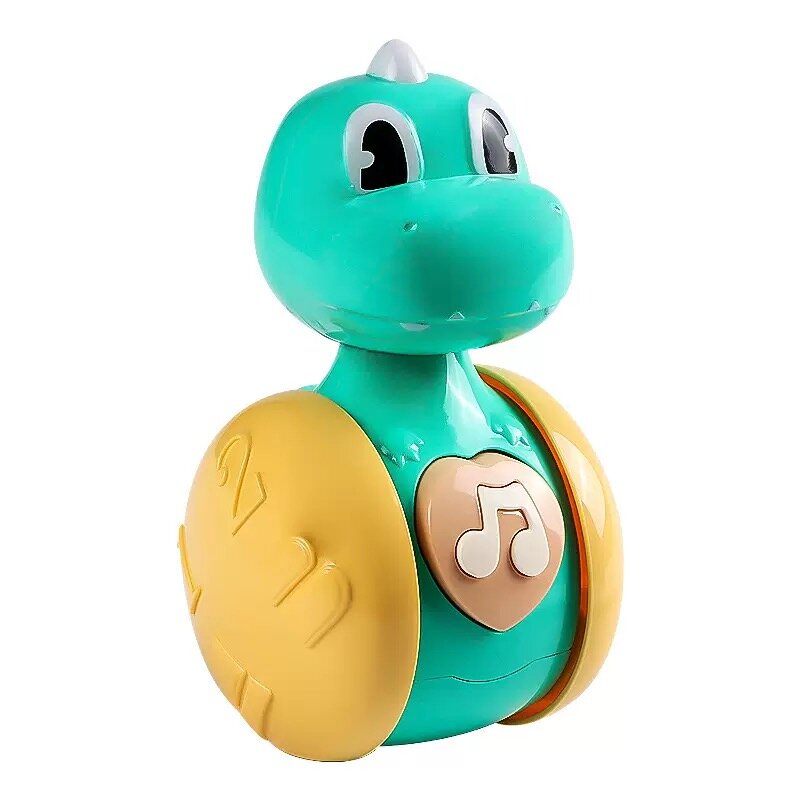 Неваляшка для младенцев с пищащим звуком развивающая игрушка для детей зеленая