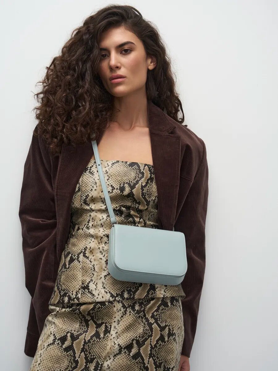 Сумка кросс-боди LeVertige LAPTOP, фактура гладкая, голубой — фото 1