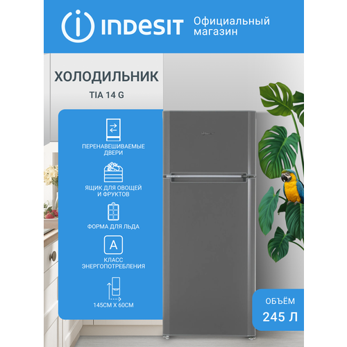 Двухкамерный холодильник Indesit TIA 14 G, серебристый