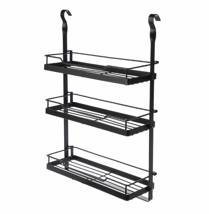 Полка для рейлинга KITRO 3-ярусная черная