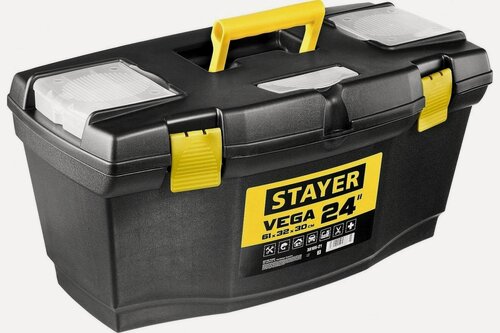 Изображение товара STAYER VEGA-24, 610 х 320 х 300 мм, (24"), пластиковый ящик для инструментов (38105-21)
