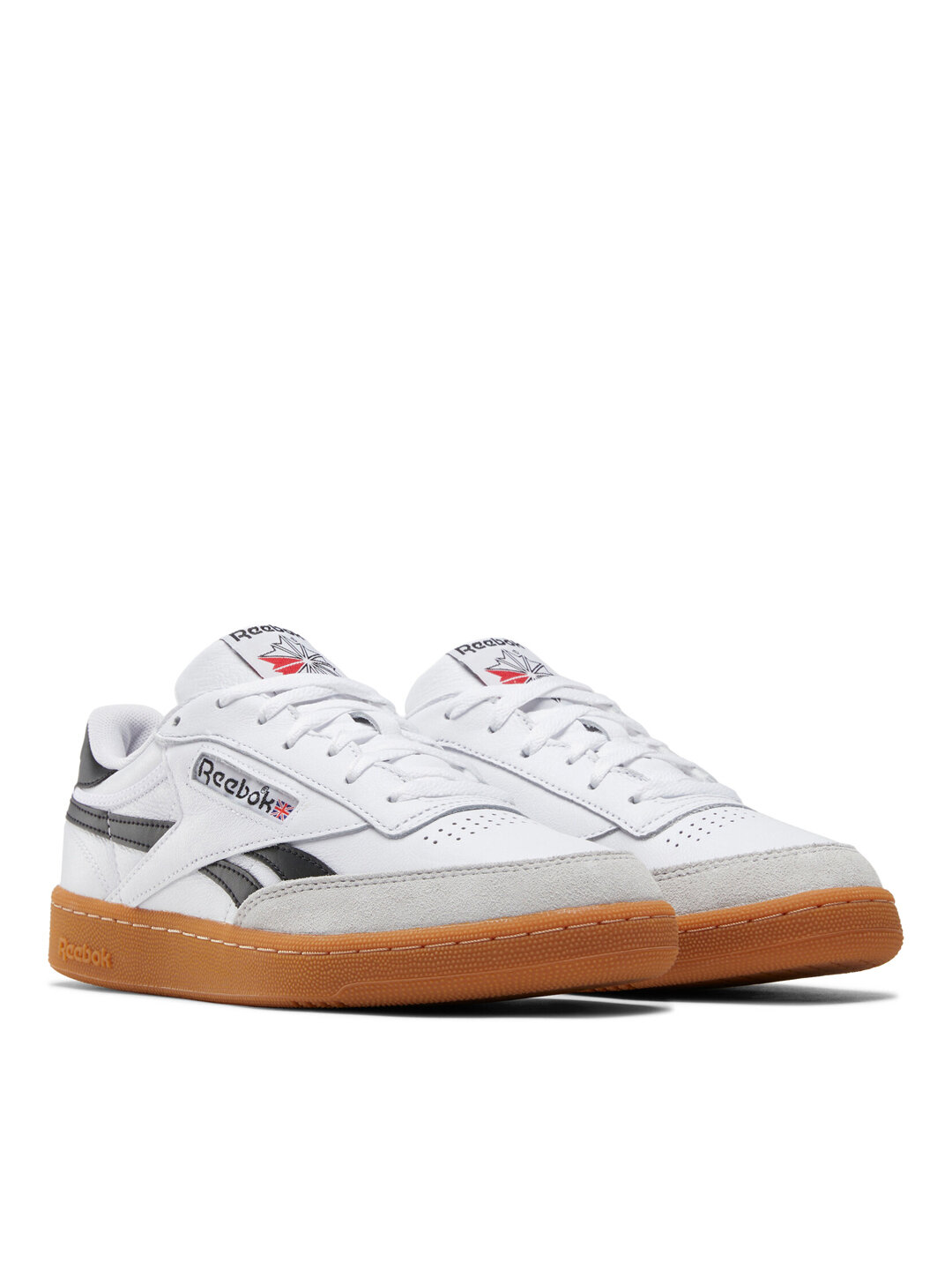 Кроссовки Reebok Club C Revenge Vintage, размер 9 US, белый/черный/коричневый — фото 1