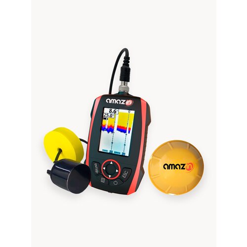 Эхолот для рыбалки с лодки и берега Amazin FF777-DUAL-2IN1 с двумя датчиками