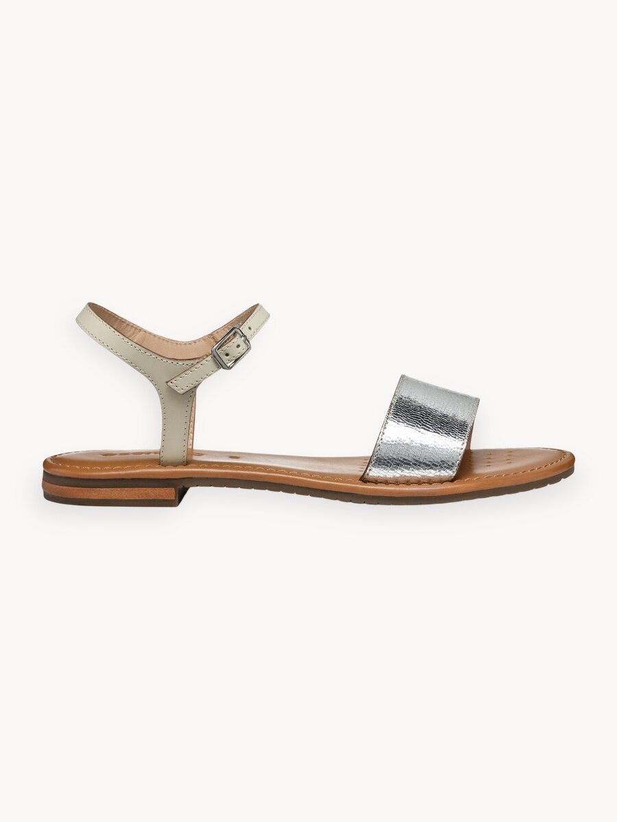 Сандалии GEOX Sozy S, размер 40 EU, серебряный