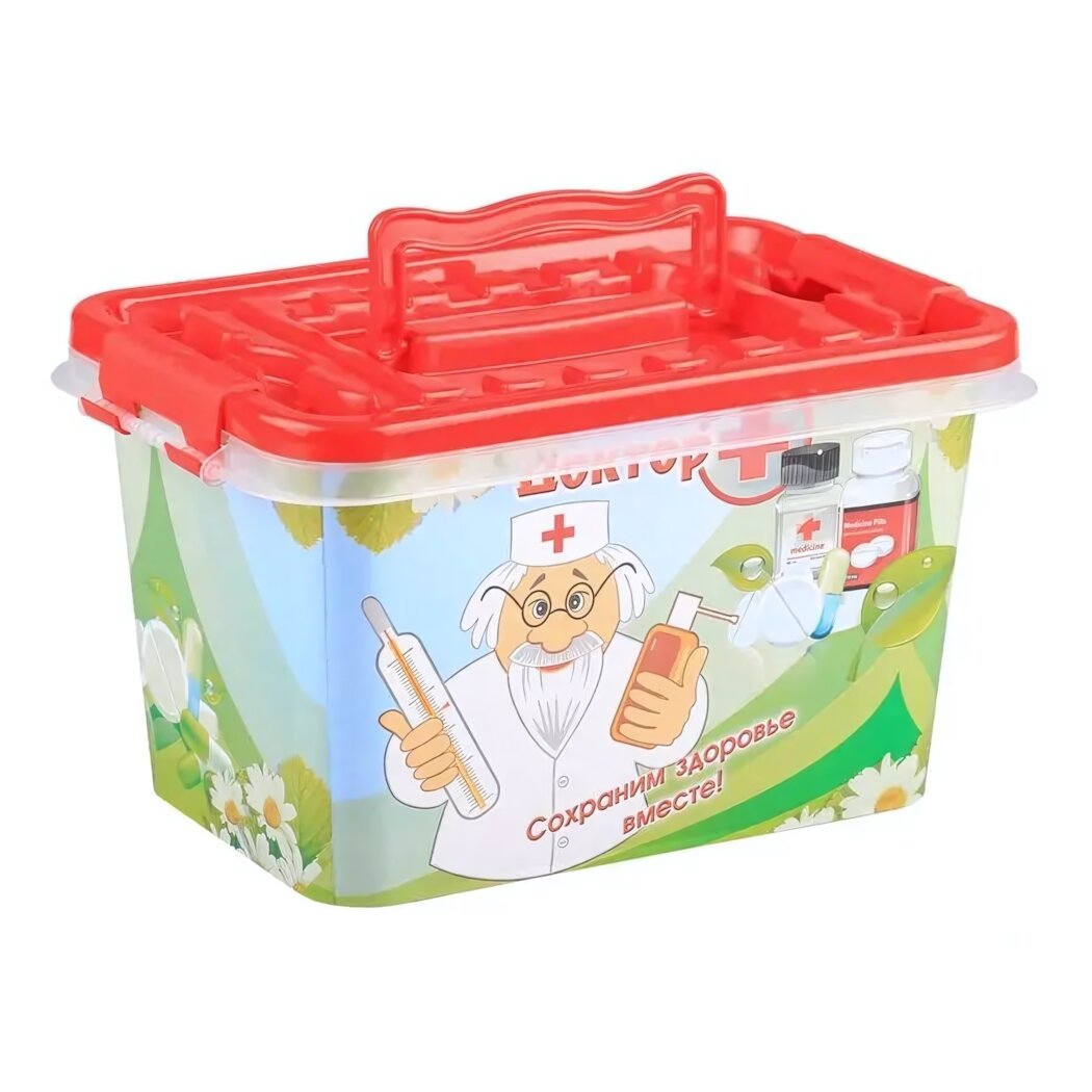 Контейнер прямоугольный Доктор+ 4л прочный пластик для хранения