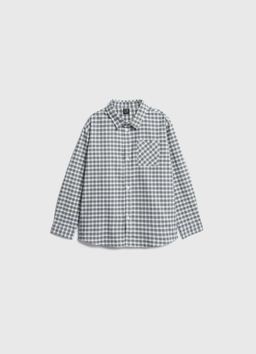 Рубашка O'STIN размер 122 светло-серый