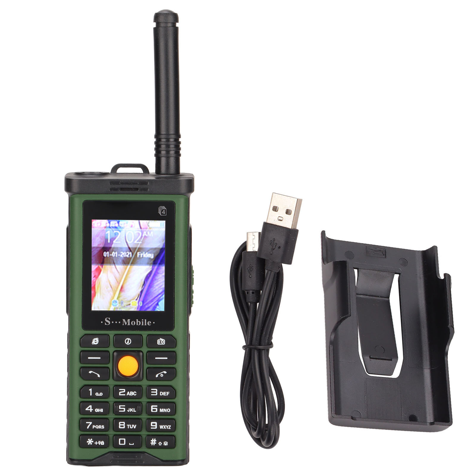 SG8800 мобильный смартфон разблокированный сотовый телефон 2G ретро телефон 4 SIM-карты большая кнопка 2400 мАч емкость для пожилых людей (зеленый)