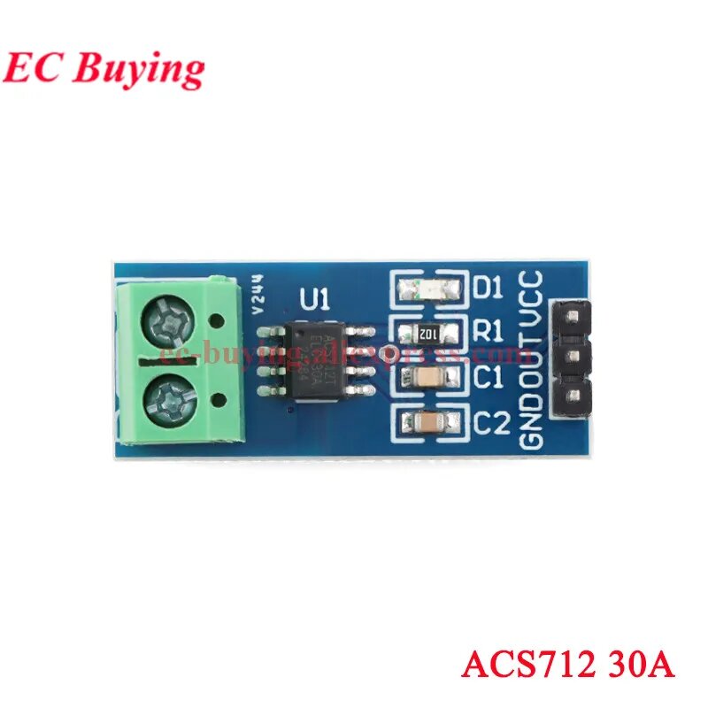 10 шт./1 шт. ACS712 ACS758 модуль датчика тока Холла детектор 5A 20A 30A 50A 100A 150A 200A плата обнаружения диапазона для Arduino DIY, 5pcs, ACS712 30A