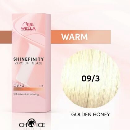 Wella SHINEFINITY -09/3 Золотистый мед, Гель-крем краска для тонирования и блеска без осветления, 60 мл