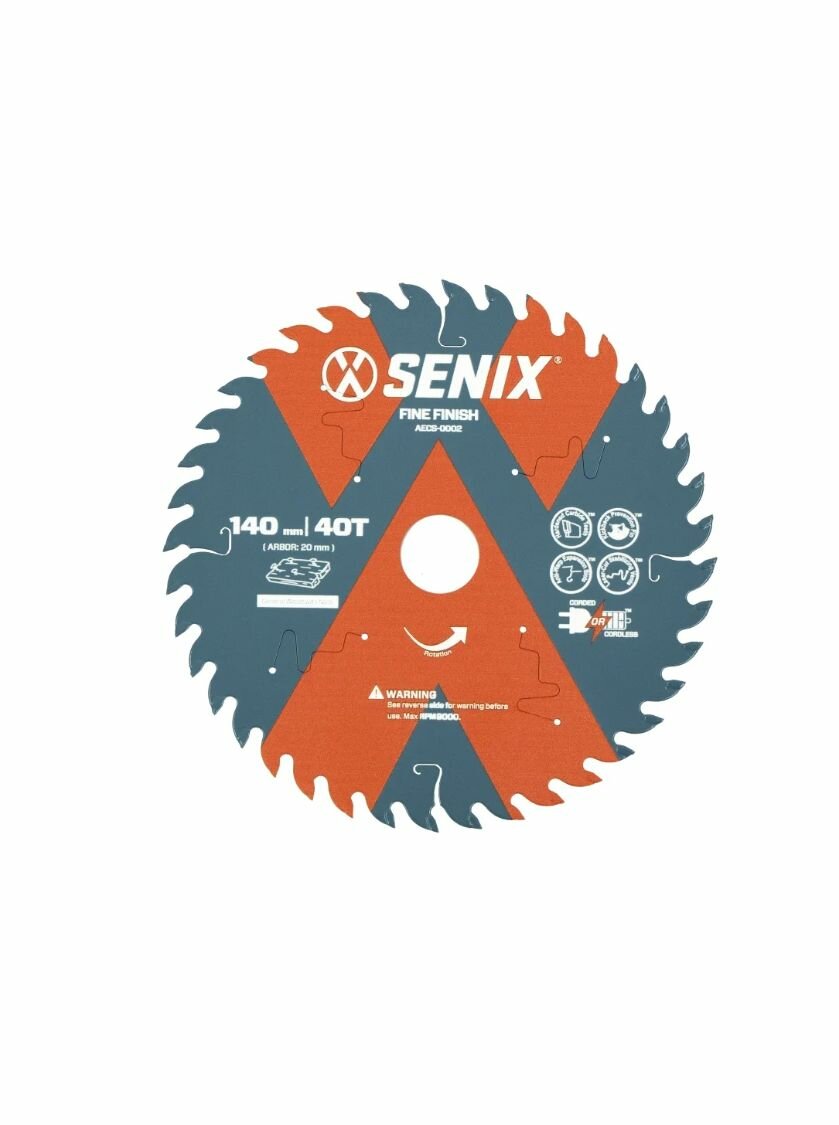 Диск пильный по дереву 140х20 мм 40Т SENIX AECS-0002