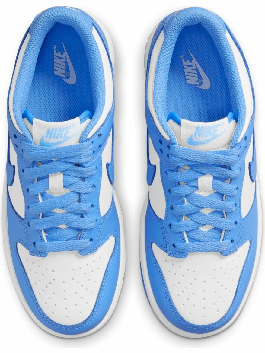 Кеды NIKE Dunk Low, размер 6.5Y, синий/белый — фото 1