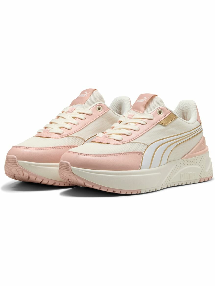 Кроссовки PUMA R78 Disrupt LT Sneakers Women, полнота F, размер 6,5 UK, бежевый
