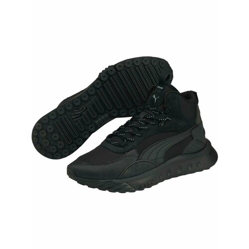 фото Кроссовки puma wild rider mid core trainers w, полнота f (eu)/ на среднюю стопу, размер 5 uk, черный