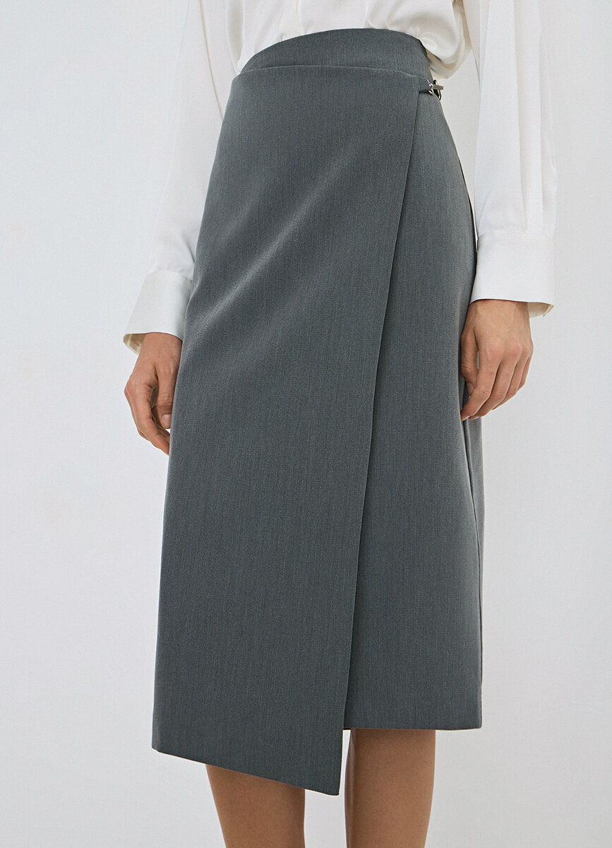 Юбка O'STIN, размер XS, темно-серый