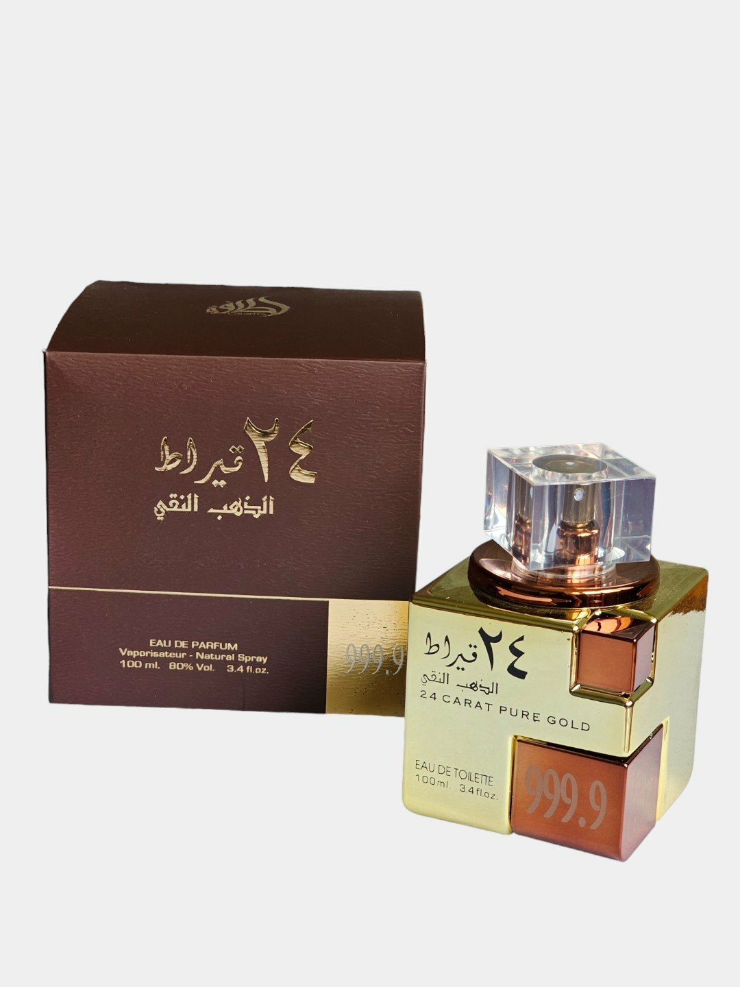 Парфюмерная вода Lattafa "24 Carat Pure Gold", мужская, восточные древесно-фруктовые ноты — фото 1