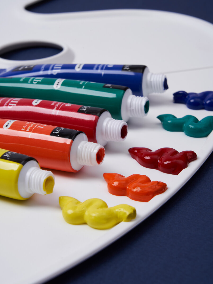 Набор гуашевых красок Малевичъ 24 шт по 12 мл, для художников, гуашь в тубах — фото 1