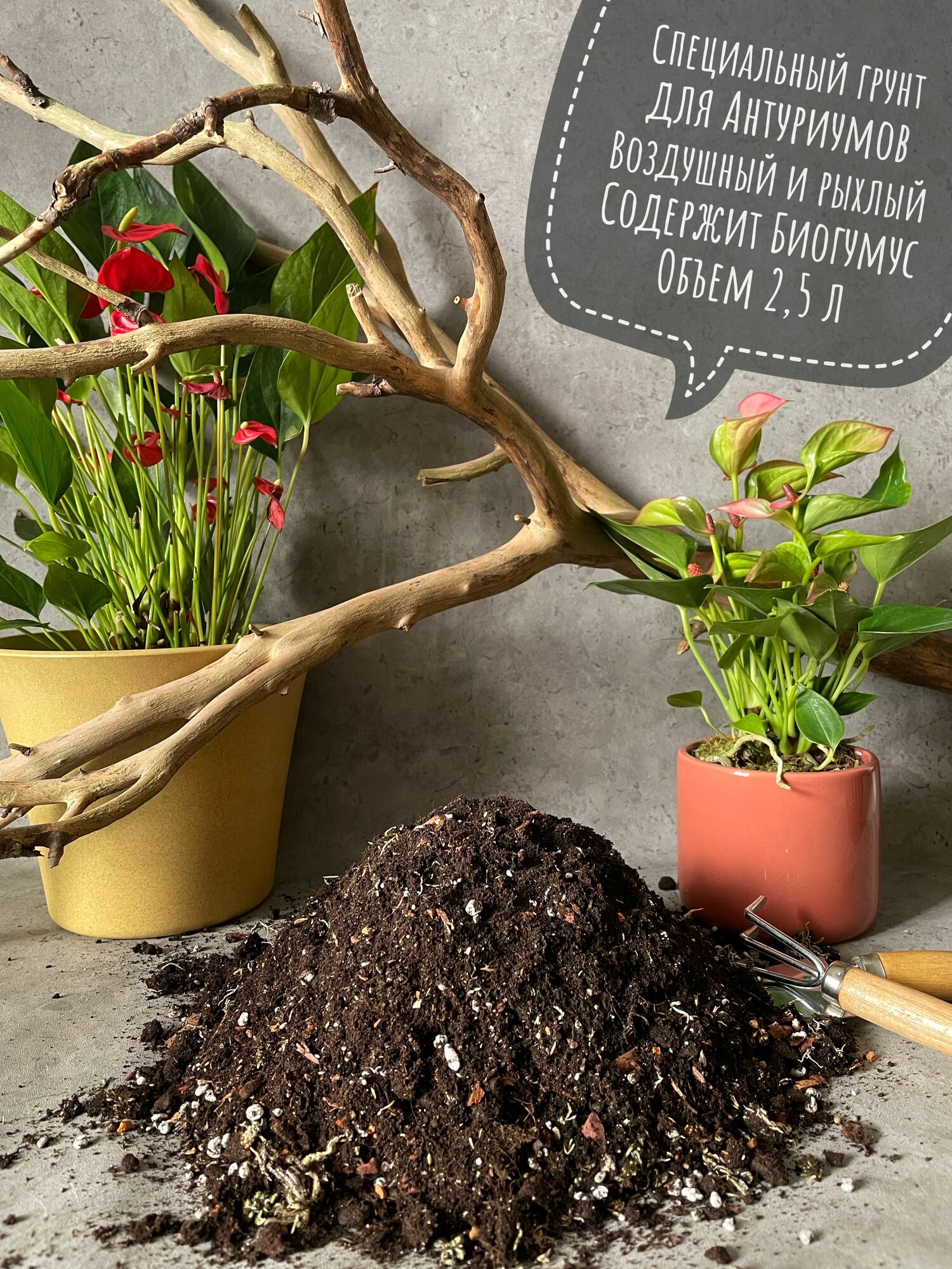 Премиум грунт для Антуриумов 2,5л с биогумусом Terracotta Plants