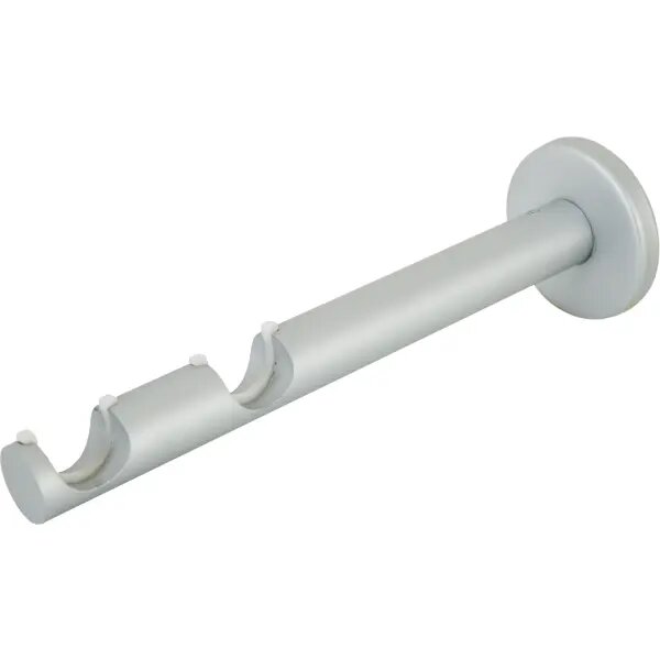 Держатель двухрядный с пластиковыми вставками Orbis металл цвет серебро 2 см