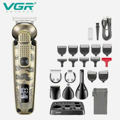 Изображение товара Профессиональный аккумуляторный триммер для стрижки волос , бороды и усов 6 В 1 VGR