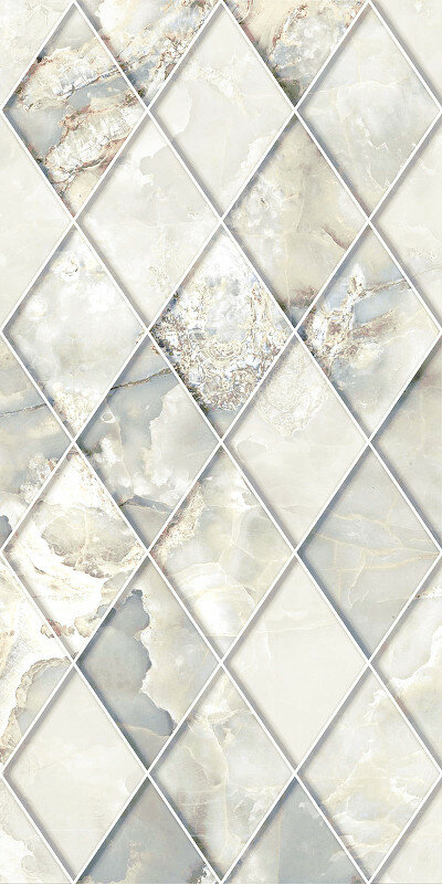 Керамическая плитка Eurotile (Rus) Selesta Grey Decor 5 SE 0146 настенная 25х50 см серый