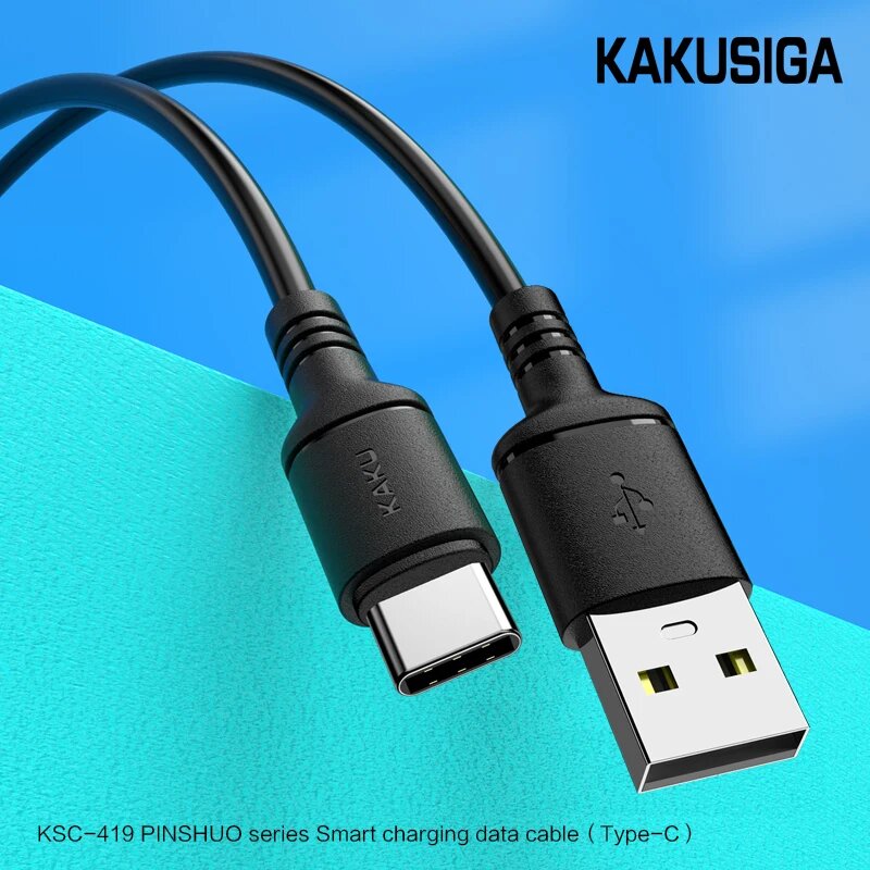 Кабель Kakusiga, CAT8, USB Type-C, для быстрой зарядки, длина 1м, чёрный — фото 1