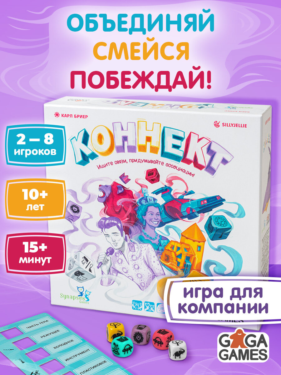 Разговорная настольная игра на ассоциации для большой компании Коннект
