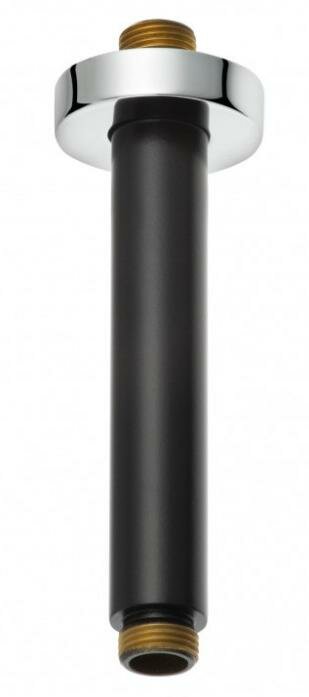 Кронштейн для душа KLUDI 6651591-00 A-QA Потолочный кронштейн для верхнего душа, 15 см, черный матовый/хром