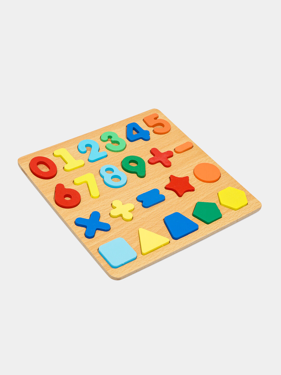 Сортер детский деревянный, головоломка, мозаика, танграм, 3D фигуры — фото 1