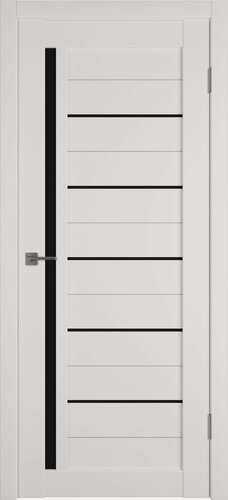 Изображение товара Дверь межкомнатная ДП Некст 1 600*2000 Аляска (black gloss) со стеклом