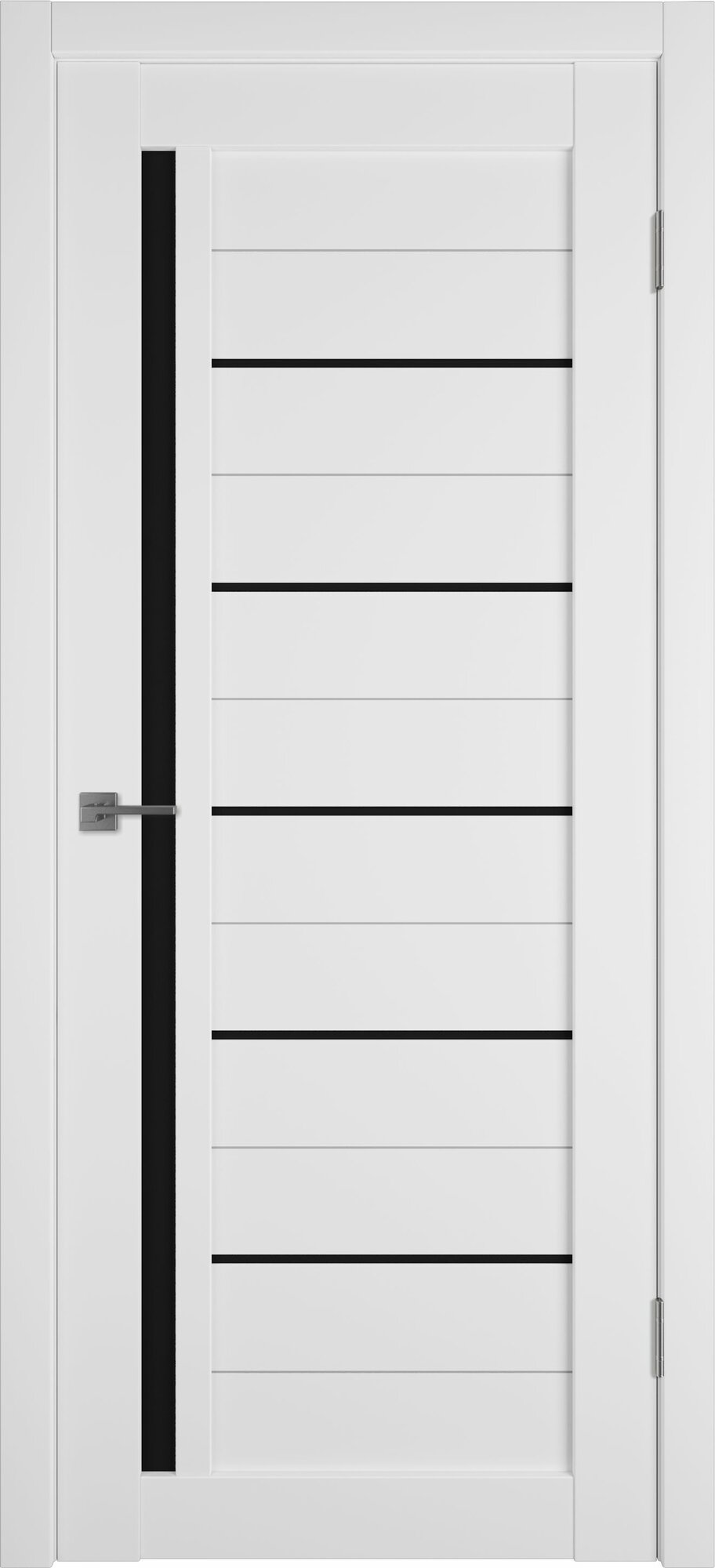 Дверь межкомнатная ДП Некст 1 800*2000 Аляска (black gloss) со стеклом