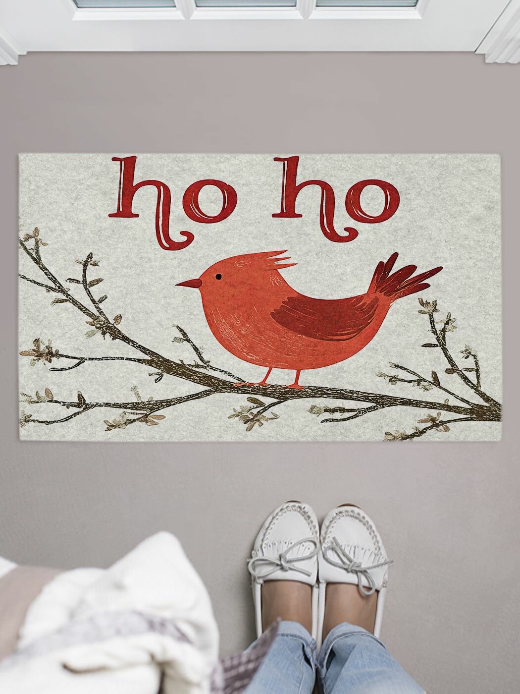 Коврик придверный в прихожую с принтом 