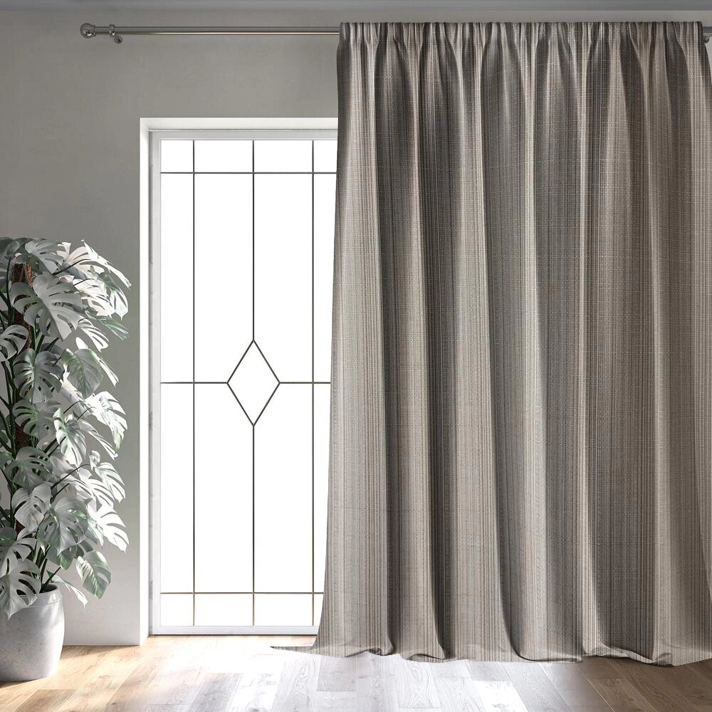 Штора NEODECO MELANGE с тиснением 145х280 см бежевая