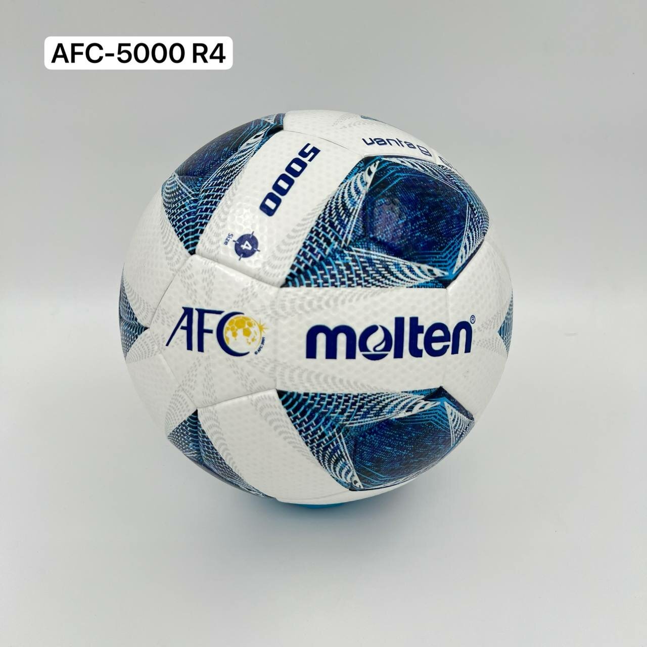 Футбольный мяч Molten AFC, для футзала, размер 4, бело-голубой