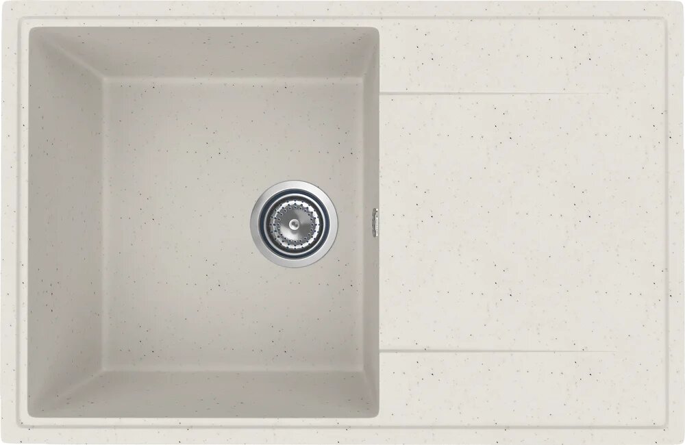 Мойка кухонная Practik PR-M 735-001 прямоугольная 73x47 мойка для кухни с крылом белая российская