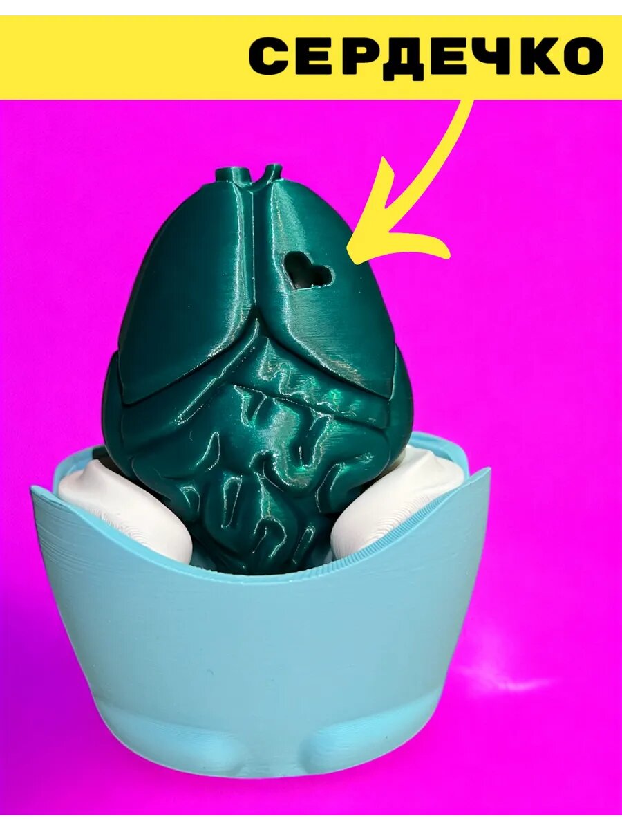 Матрешка - Muerta уникальная 13 см 10 элементов скелет сердце фигурка — фото 1