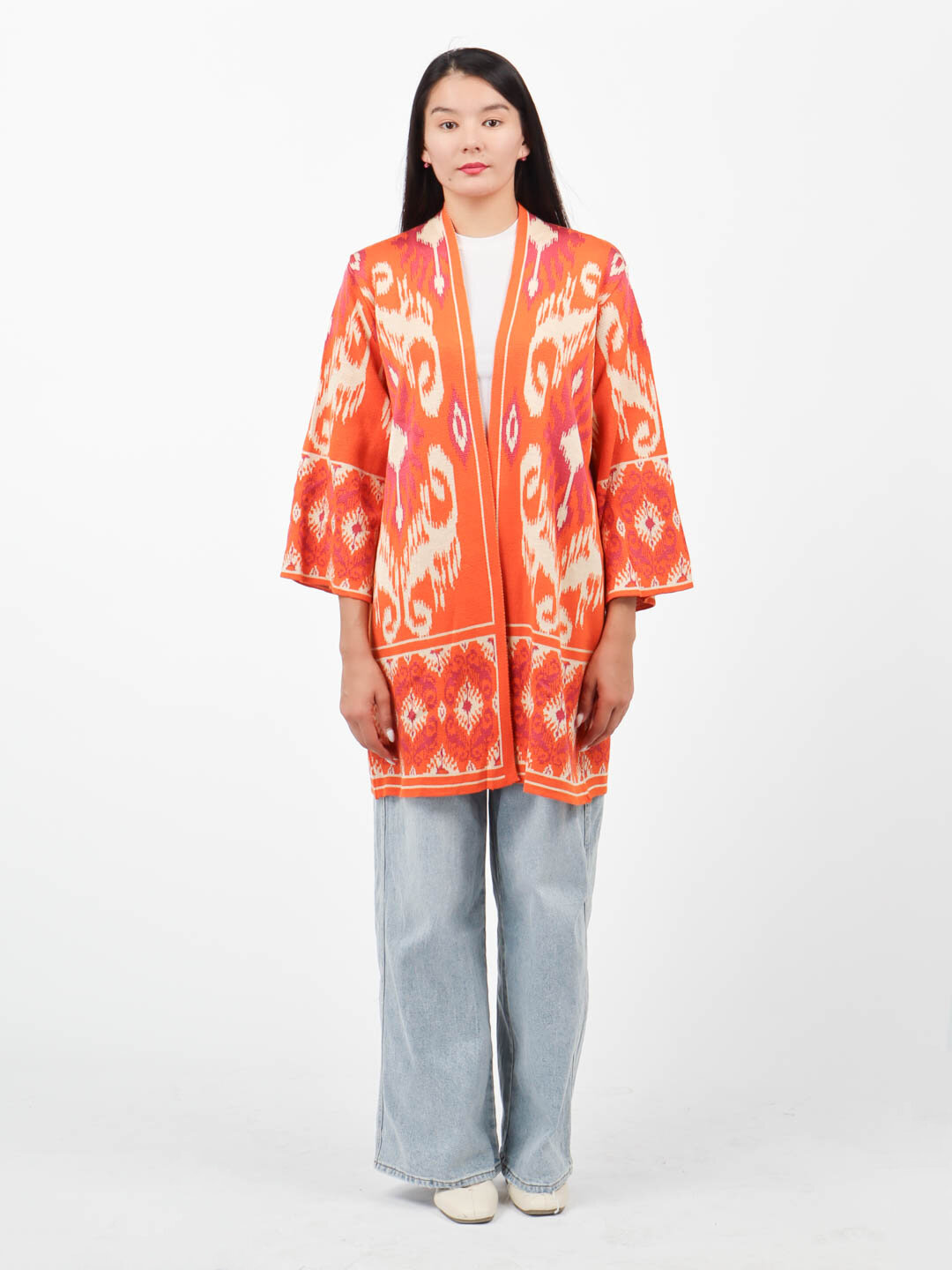 Кардиган Didov TRIKO 0024, размер oversize, ORANGE (21D1) — фото 1