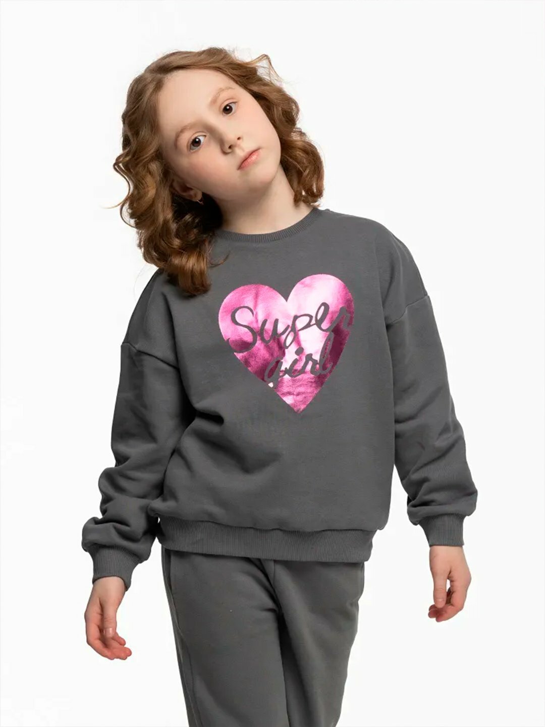 Худи , размер 104, серый — фото 1