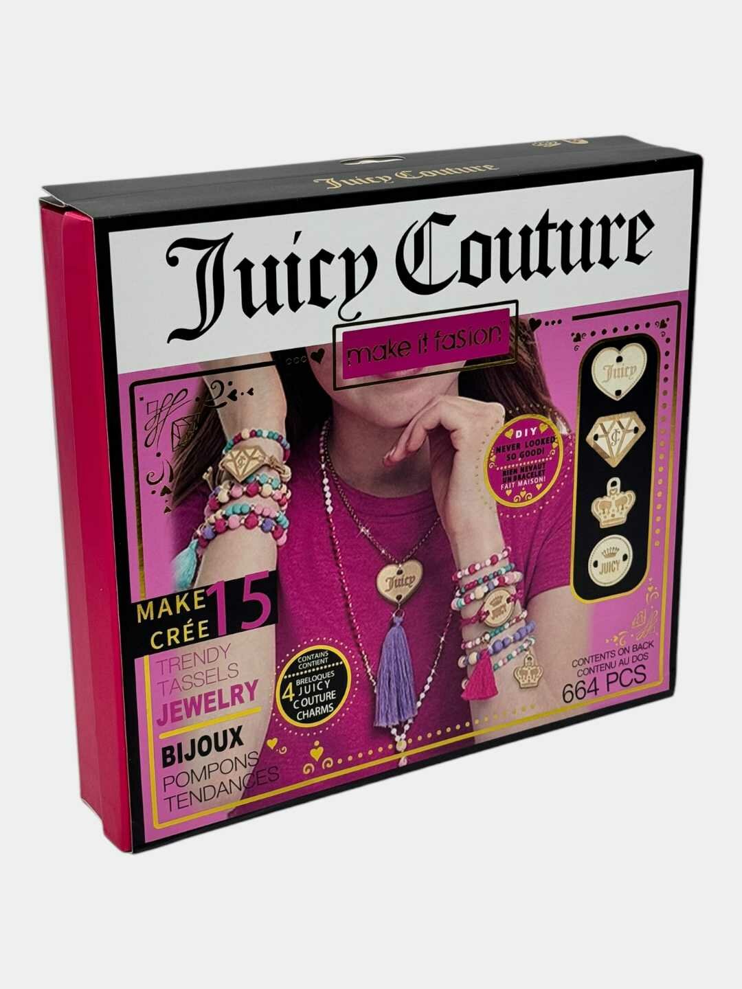 Набор для творчества Браслет из бисера 664 детали, 15 браслетов, Juicy Couture стиль, для детей 8+ Код. 26393