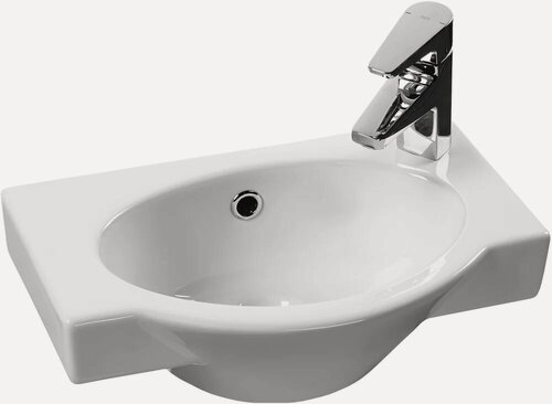 Изображение товара Раковина маленькая в туалет Santek Форум 1WH110545 46 R мини, подвесная, белая, глянцевая, раковина для ванной фарфоровая, прямоугольная