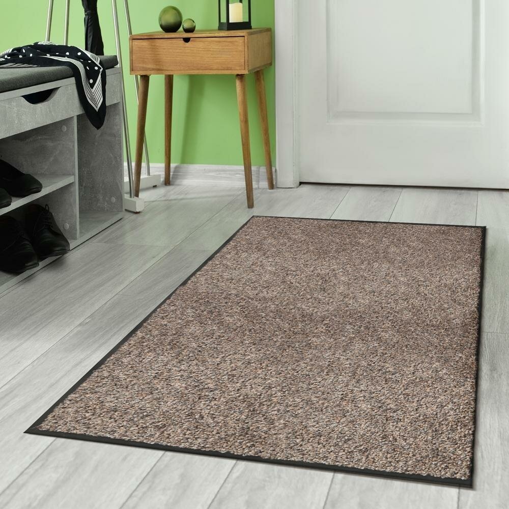 Ковер ПВХ Twist 80x120 см цвет коричневый