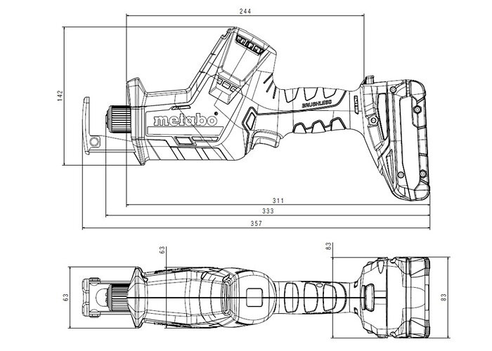 Аккумуляторная сабельная пила Metabo SSE 18 LTX BL Compact, (602366850) — фото 1
