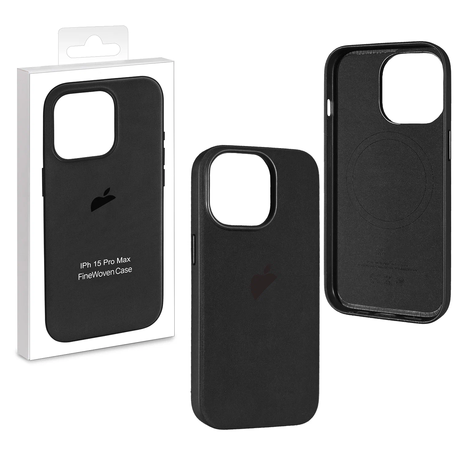Чехол оригинальный для Apple iPhone 15 Pro Max Silicone Case Black, с поддержкой беспроводной зарядки, черный