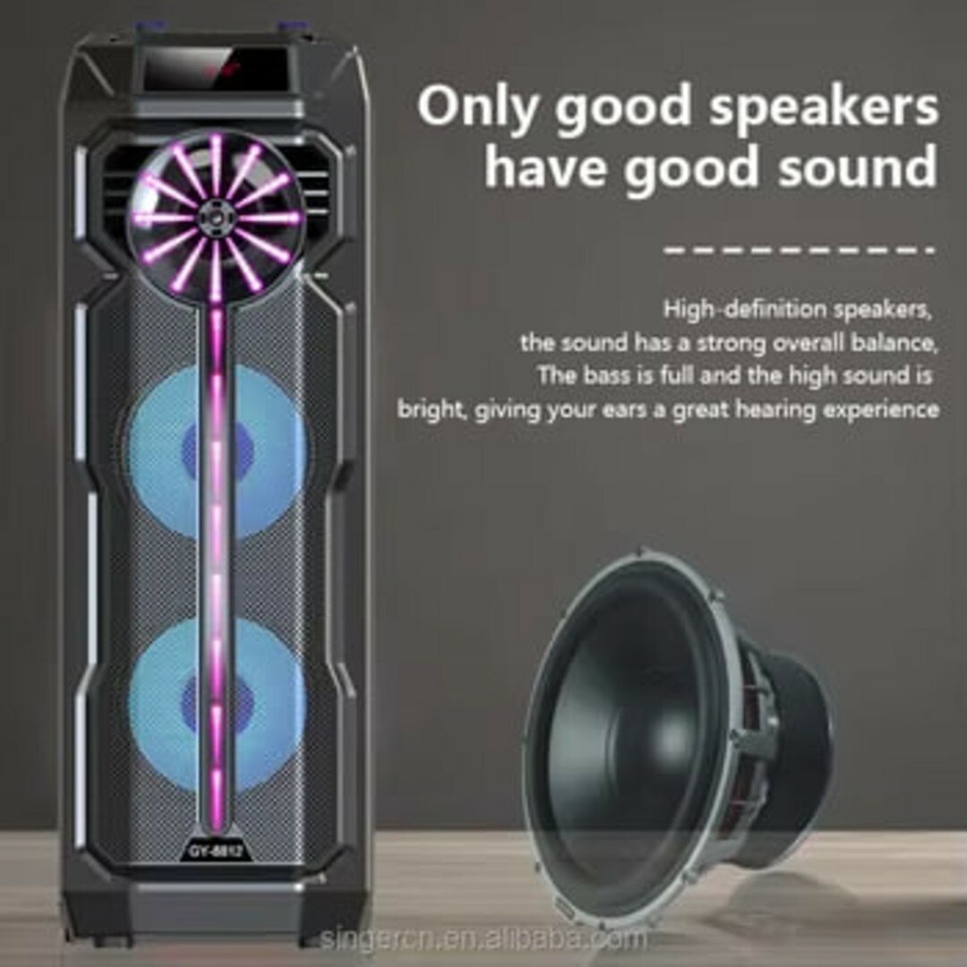 Колонка Hansuo GY-8812, портативная, черная, Bluetooth, 50 Вт