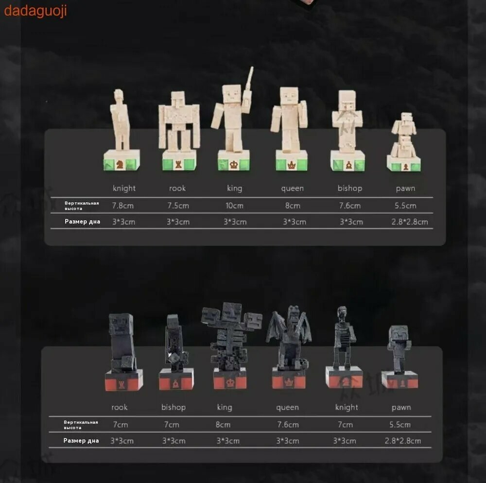 Шахматы Minecraft Chess Set / Майнкрафт