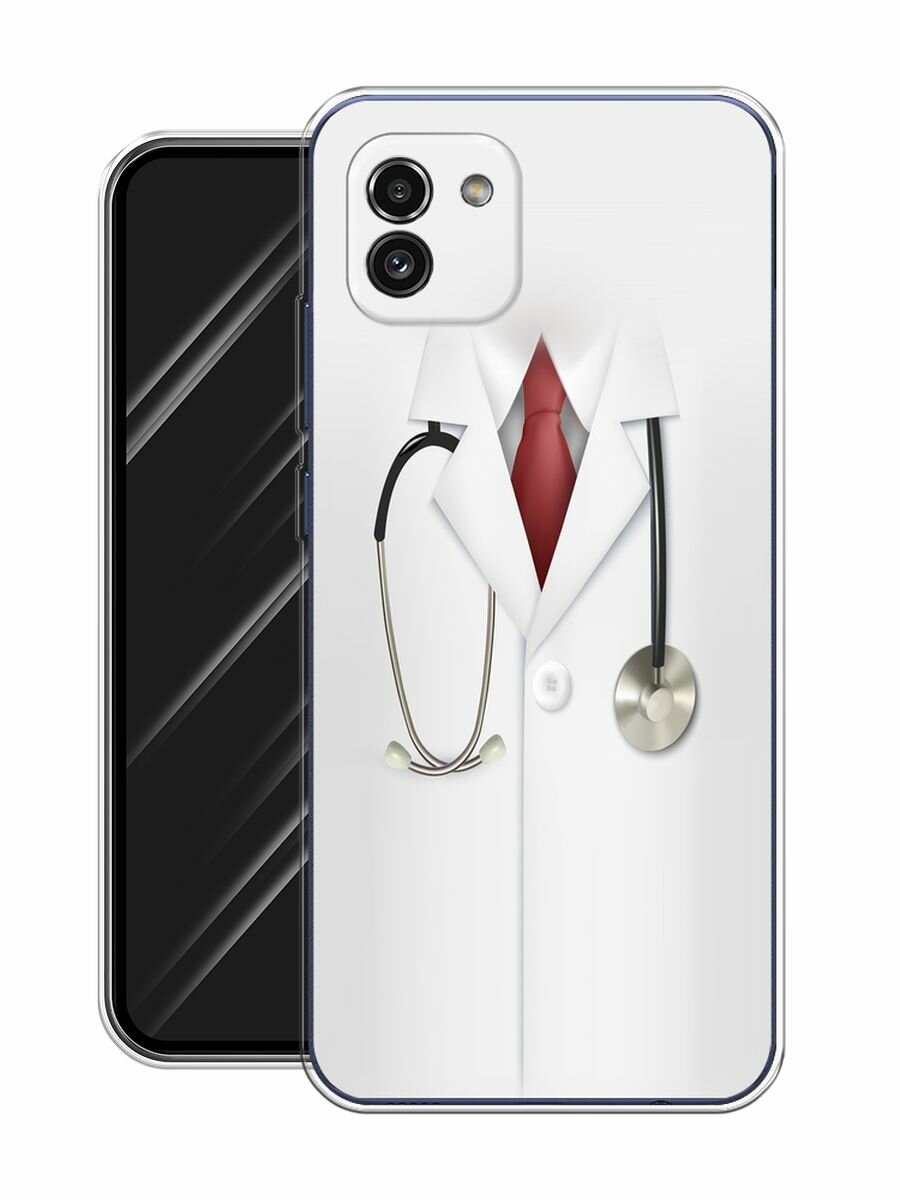 Чехол на Samsung Galaxy A03 / Самсунг Галакси А03 с принтом "Халат врача" — фото 1