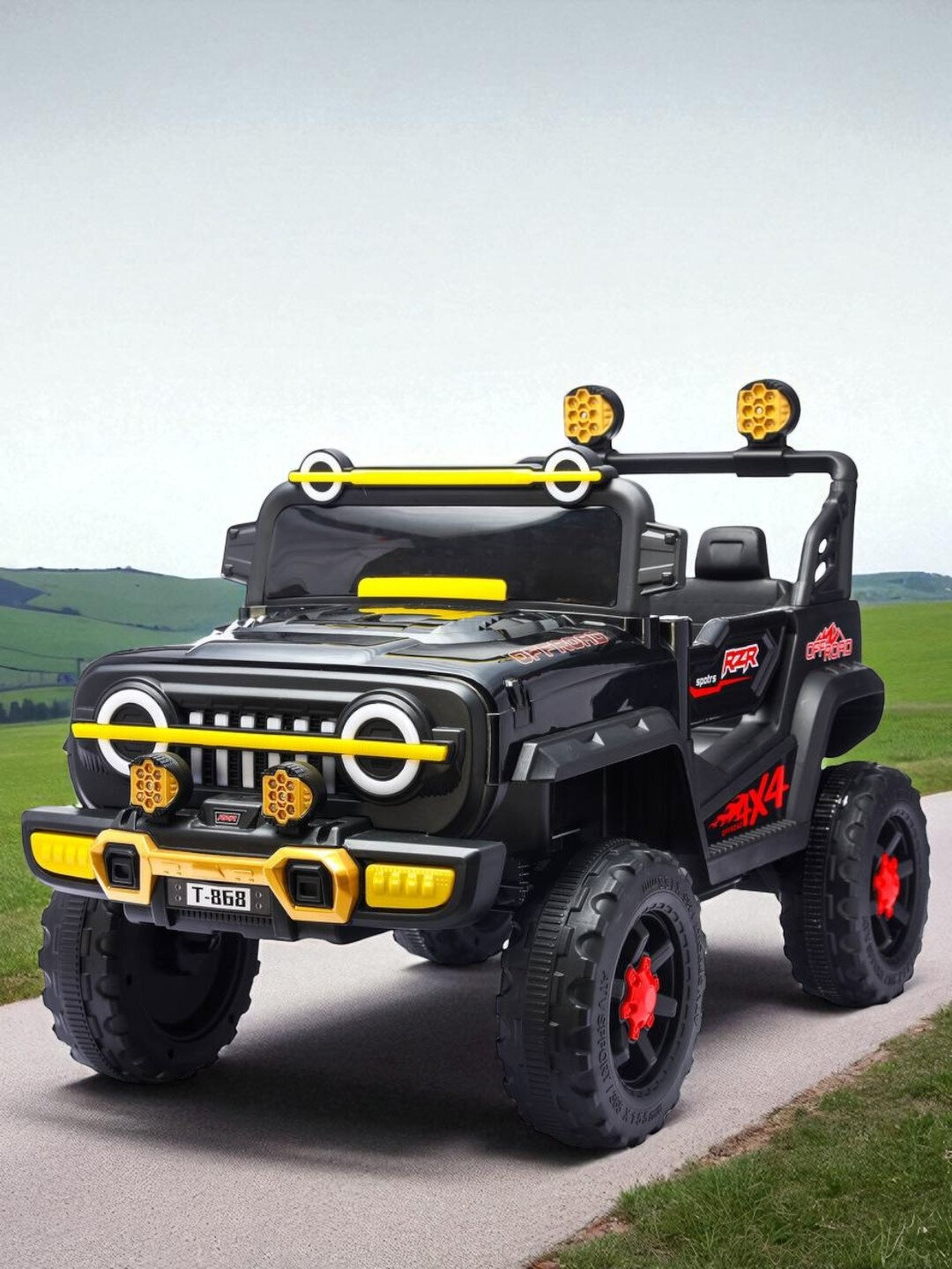 Детский электромобиль, с радиоуправляемым пультом, BIGG, до 55 кг - Черный