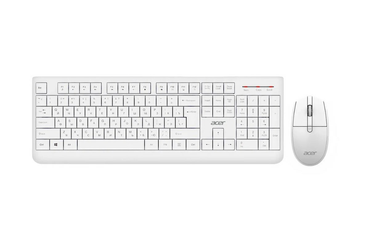 Клавиатура и мышь ACER OCC401 беспроводные белый ZL. ACCCC.017