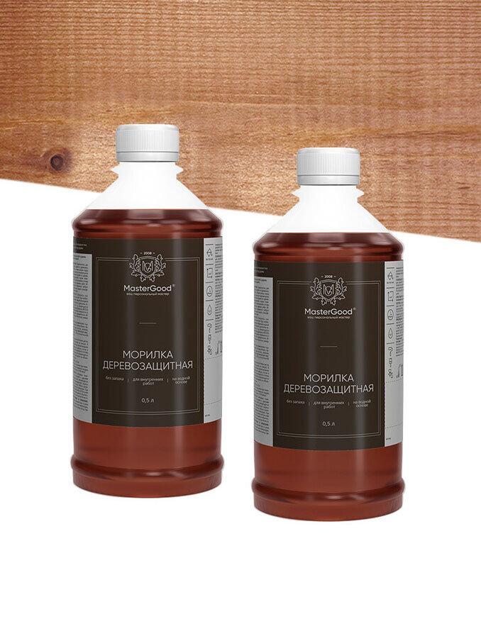 Морилка водная антисептическая махагон 05 л (2 шт.)
